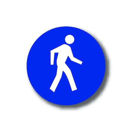 Ergomat 16in CIRCLE SIGNS - Pedestrian Traffic DSV-SIGN 256 #1586 -UEN